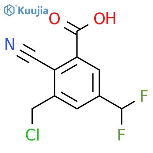 3-Chloromethyl-2-cyano-5-(difluoromethyl)benzoic acid structure