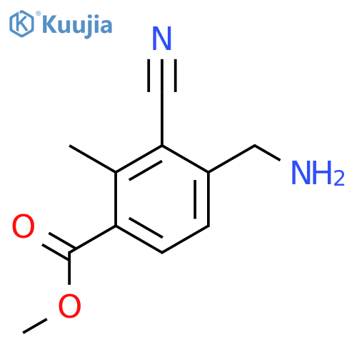Methyl 4-aminomethyl-3-cyano-2-methylbenzoate structure