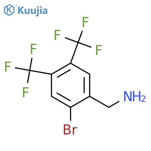 4,5-Bis(trifluoromethyl)-2-bromobenzylamine structure