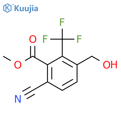 Methyl 6-cyano-3-hydroxymethyl-2-(trifluoromethyl)benzoate structure