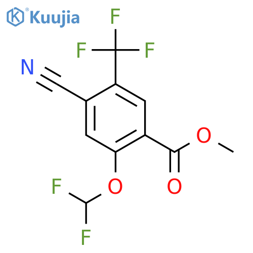 Methyl 4-cyano-2-difluoromethoxy-5-(trifluoromethyl)benzoate structure