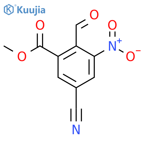 Methyl 5-cyano-2-formyl-3-nitrobenzoate structure