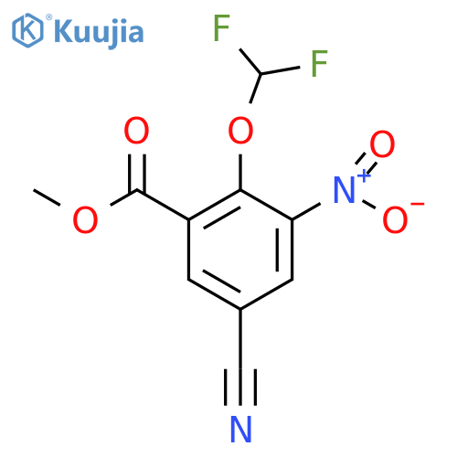 Methyl 5-cyano-2-difluoromethoxy-3-nitrobenzoate structure