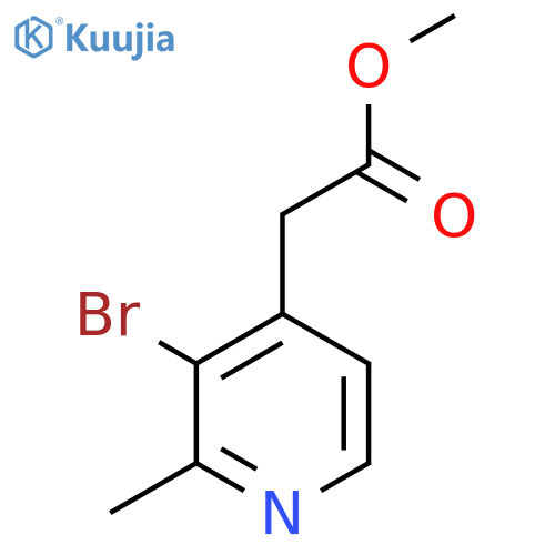 Methyl 3-bromo-2-methylpyridine-4-acetate structure