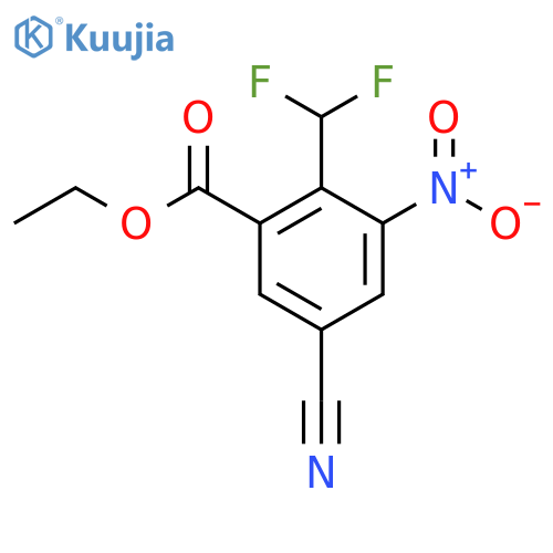 Ethyl 5-cyano-2-difluoromethyl-3-nitrobenzoate structure