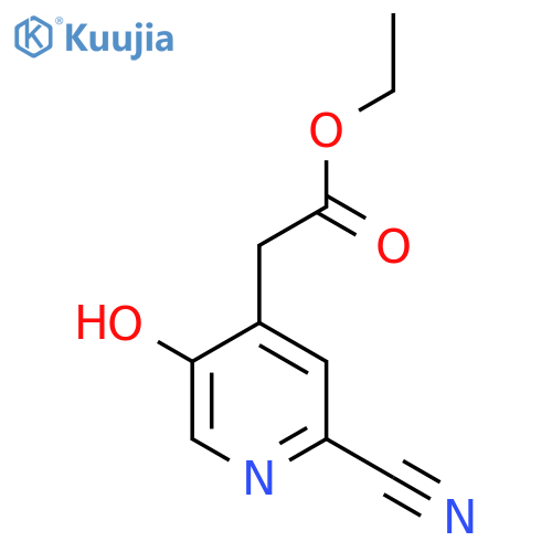 Ethyl 2-cyano-5-hydroxypyridine-4-acetate structure