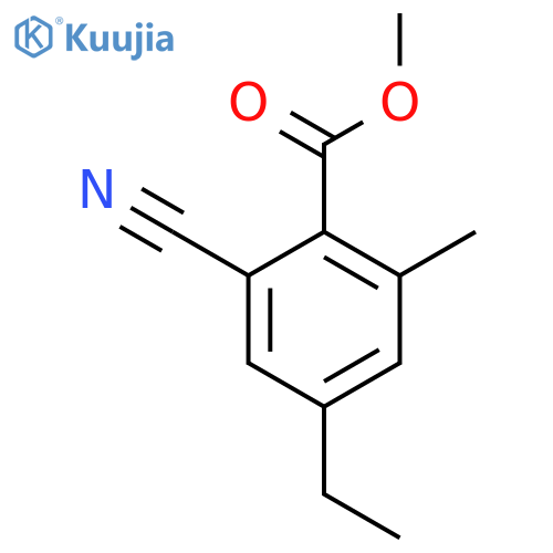 Methyl 2-cyano-4-ethyl-6-methylbenzoate structure