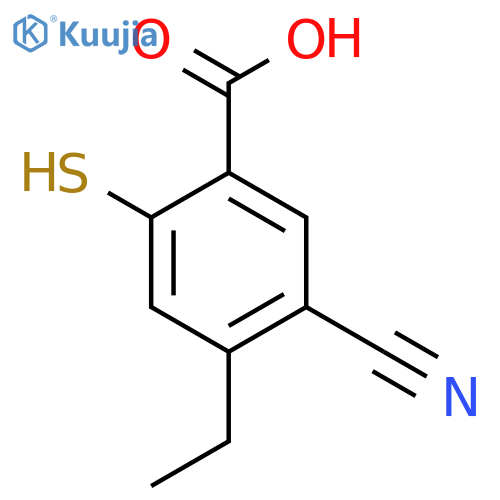 5-Cyano-4-ethyl-2-mercaptobenzoic acid structure