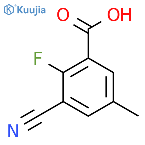 3-Cyano-2-fluoro-5-methylbenzoic acid structure