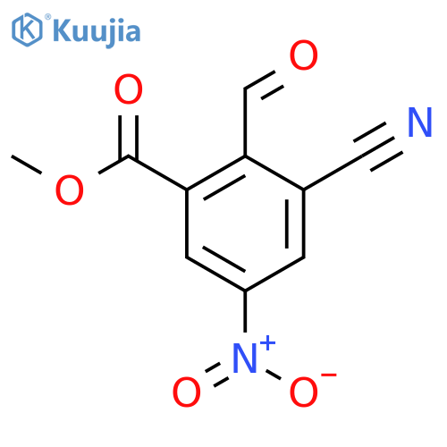Methyl 3-cyano-2-formyl-5-nitrobenzoate structure