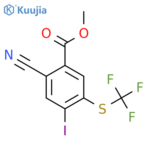 Methyl 2-cyano-4-iodo-5-(trifluoromethylthio)benzoate structure
