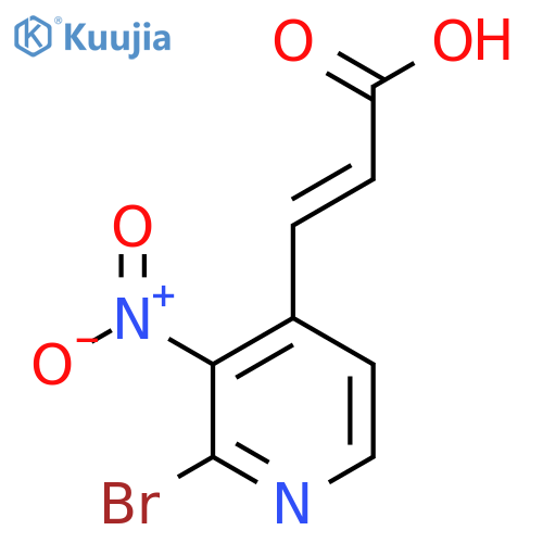2-Bromo-3-nitropyridine-4-acrylic acid structure