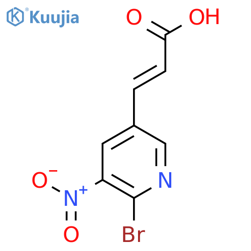 2-Bromo-3-nitropyridine-5-acrylic acid structure