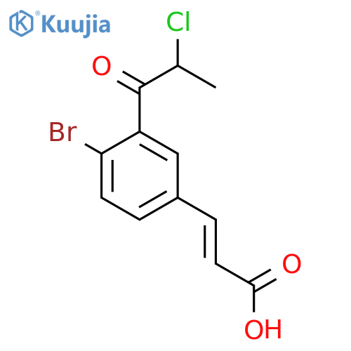 4-Bromo-3-(2-chloropropanoyl)cinnamic acid structure