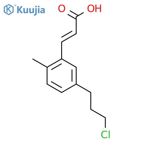 5-(3-Chloropropyl)-2-methylcinnamic acid structure