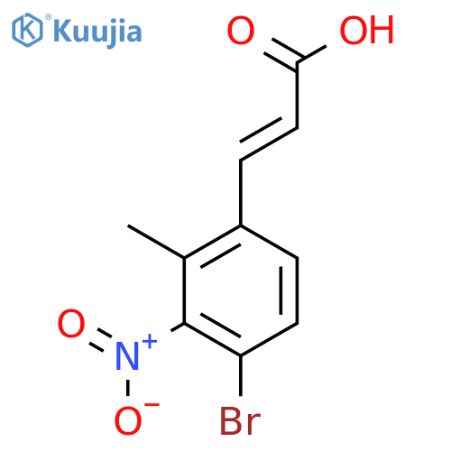 4-Bromo-2-methyl-3-nitrocinnamic acid structure