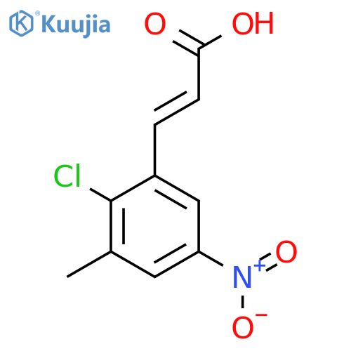 2-Chloro-3-methyl-5-nitrocinnamic acid structure