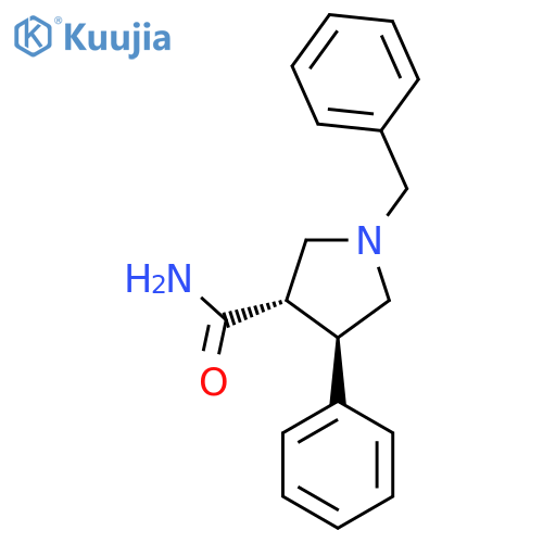 (3S,4R)-1-Benzyl-4-phenylpyrrolidine-3-carboxamide structure
