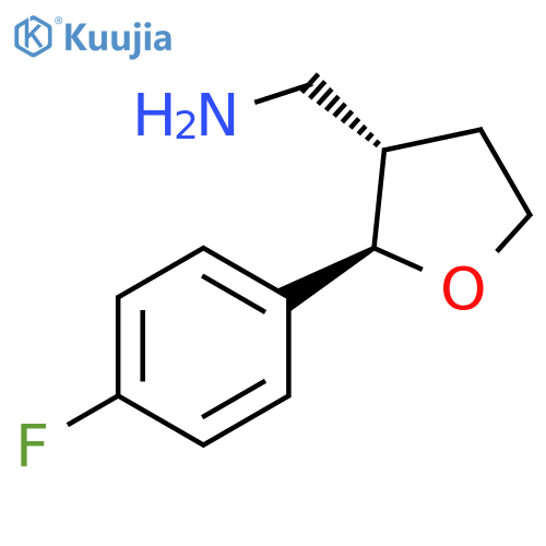 3-Furanmethanamine, 2-(4-fluorophenyl)tetrahydro-, (2R,3S)- structure