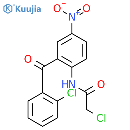 2-Chloro-N-2-(2-chlorobenzoyl)-4-nitrophenylacetamide structure