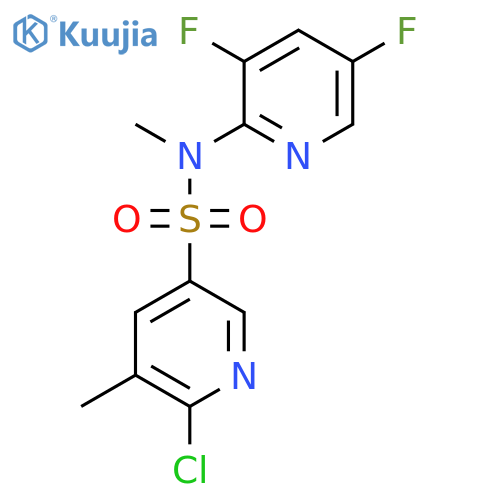 6-chloro-N-(3,5-difluoropyridin-2-yl)-N,5-dimethylpyridine-3-sulfonamide structure