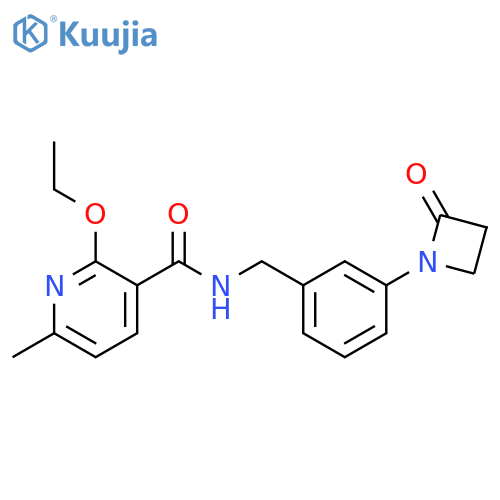2-Ethoxy-6-methyl-N-[[3-(2-oxo-1-azetidinyl)phenyl]methyl]-3-pyridinecarboxamide structure