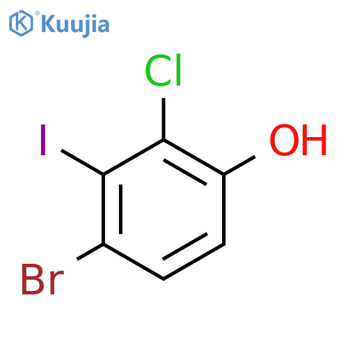 4-Bromo-2-chloro-3-iodophenol structure