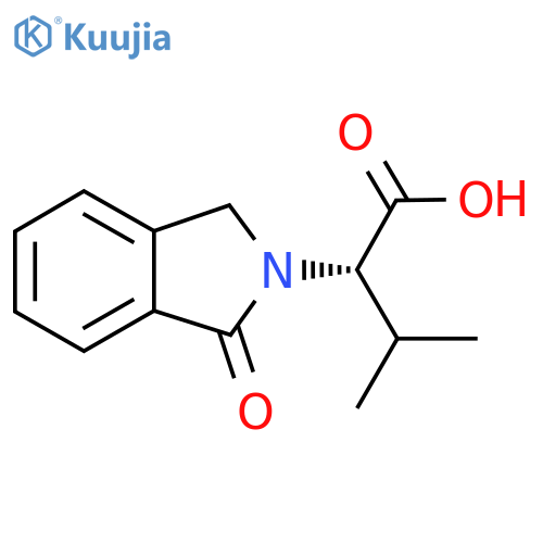 (2S)-3-methyl-2-(1-oxo-2,3-dihydro-1H-isoindol-2-yl)butanoic acid structure