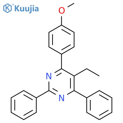 2,6-Diphenyl-4-(4-methoxyphenyl)-5-ethylpyrimidine structure