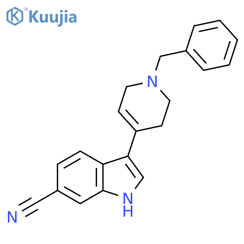 1H-Indole-6-carbonitrile,3-[1,2,3,6-tetrahydro-1-(phenylmethyl)-4-pyridinyl]- structure