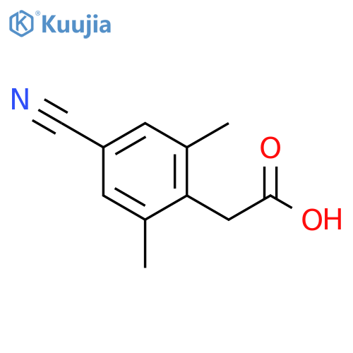 2-(4-cyano-2,6-dimethylphenyl)acetic acid structure