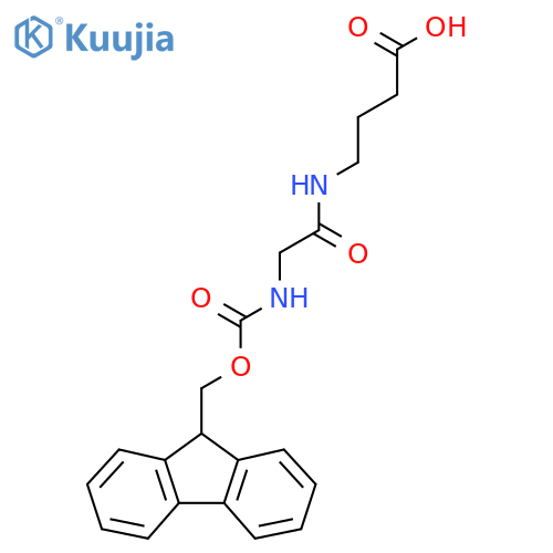 4-[2-({[(9H-fluoren-9-yl)methoxy]carbonyl}amino)acetamido]butanoic acid structure