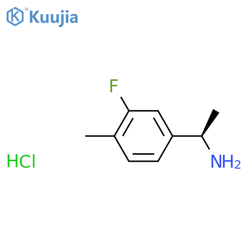 (1R)-1-(3-Fluoro-4-methylphenyl)ethan-1-amine hydrochloride structure