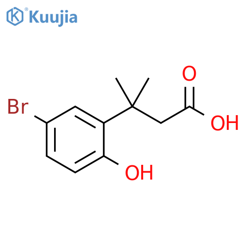 Benzenepropanoic acid, 5-bromo-2-hydroxy-β,β-dimethyl- structure