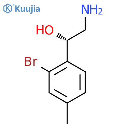 (1S)-2-amino-1-(2-bromo-4-methylphenyl)ethan-1-ol structure