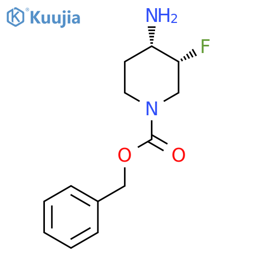 benzyl (3R,4S)-4-amino-3-fluoropiperidine-1-carboxylate structure