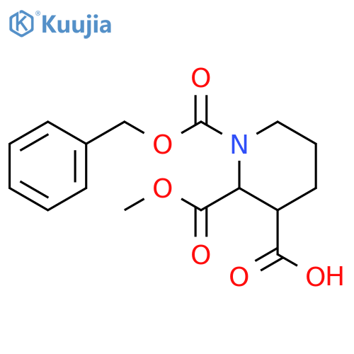 1,2,3-Piperidinetricarboxylic acid, 2-methyl 1-(phenylmethyl) ester structure