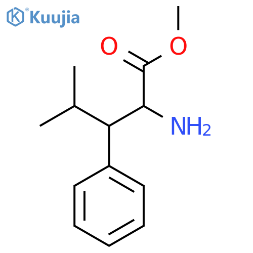Methyl 2-amino-4-methyl-3-phenylpentanoate structure