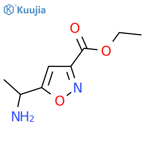 Ethyl 5-(1-aminoethyl)-1,2-oxazole-3-carboxylate structure