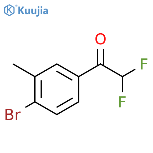 1-(4-bromo-3-methylphenyl)-2,2-difluoroethanone structure