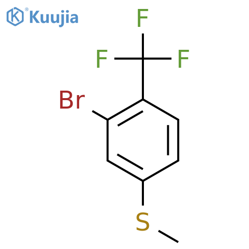 (3-Bromo-4-(trifluoromethyl)phenyl)(methyl)sulfane structure