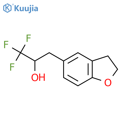 3-(2,3-Dihydro-1-benzofuran-5-yl)-1,1,1-trifluoropropan-2-ol structure