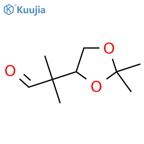 2-(2,2-Dimethyl-[1,3]dioxolan-4-yl)-2-methyl-propionaldehyde structure