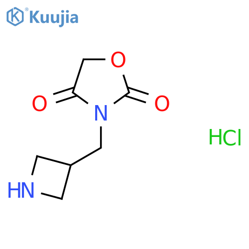 3-[(Azetidin-3-yl)methyl]-1,3-oxazolidine-2,4-dione hydrochloride structure