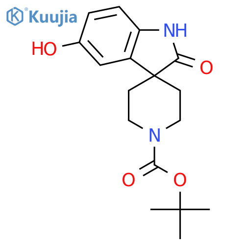 Tert-butyl 5-hydroxy-2-oxospiro[indoline-3,4'-piperidine]-1'-carboxylate structure