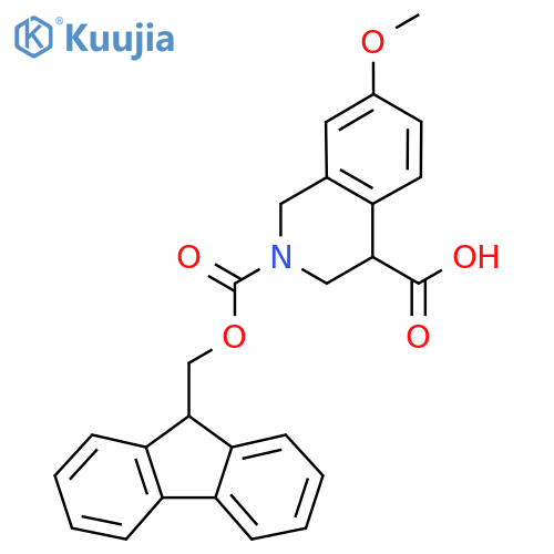 2-{[(9H-fluoren-9-yl)methoxy]carbonyl}-7-methoxy-1,2,3,4-tetrahydroisoquinoline-4-carboxylic acid structure