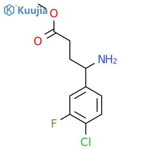 Methyl 4-amino-4-(4-chloro-3-fluorophenyl)butanoate structure
