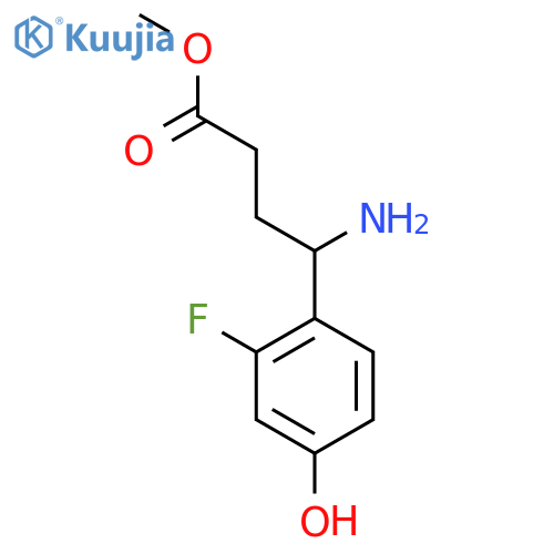 Methyl 4-amino-4-(2-fluoro-4-hydroxyphenyl)butanoate structure