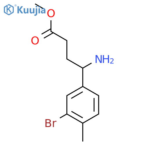 Methyl 4-amino-4-(3-bromo-4-methylphenyl)butanoate structure