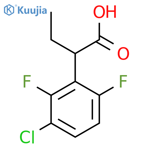 2-(3-Chloro-2,6-difluorophenyl)butanoic acid structure